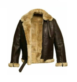 RAF B3 Bomber Aviator Jacket Sheepskin Pilot Flight Coat