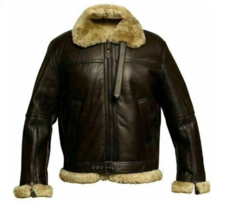 RAF B3 Bomber Aviator Jacket Sheepskin Pilot Flight Coat