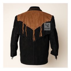Men's Black Suede Cowboy Jacket| Classic Western Style MWJ45BB
