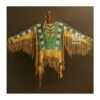 Men's Emerald Frontier Beaded Suede Fringe Shirt with handcrafted beadwork and long leather fringe