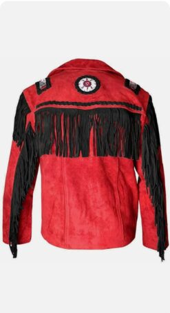 Alternative view of Red Suede Jacket Mens- Luxury - Soft - Durable | MSWJ103B