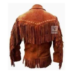 Rust Suede Leather Jacket For Mens MWJ1B3 BS