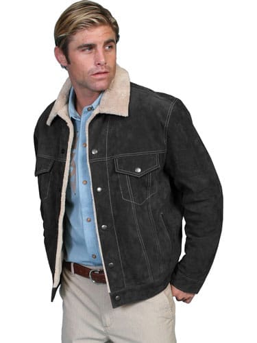 Scully Men's Boar Suede Jean Jacket Front Side