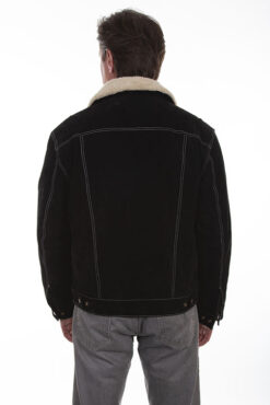 Alternative view of Scully Men's Boar Suede Jean Jacket - Black | MSBSB2