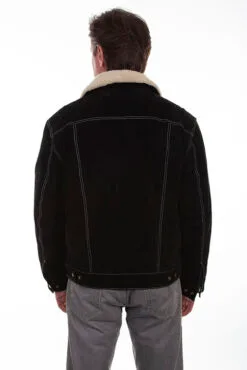 Alternative view of Scully Men's Boar Suede Jean Jacket - Black | MSBSB2