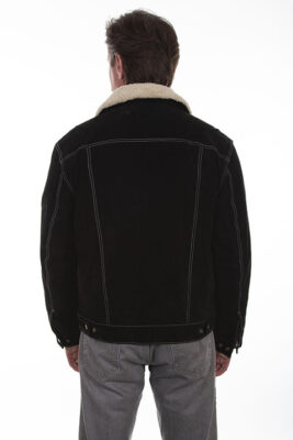 Alternative view of Scully Men's Boar Suede Jean Jacket - Black | MSBSB2