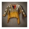 Buckskin Suede Sioux War Shirt With Beads Fringes