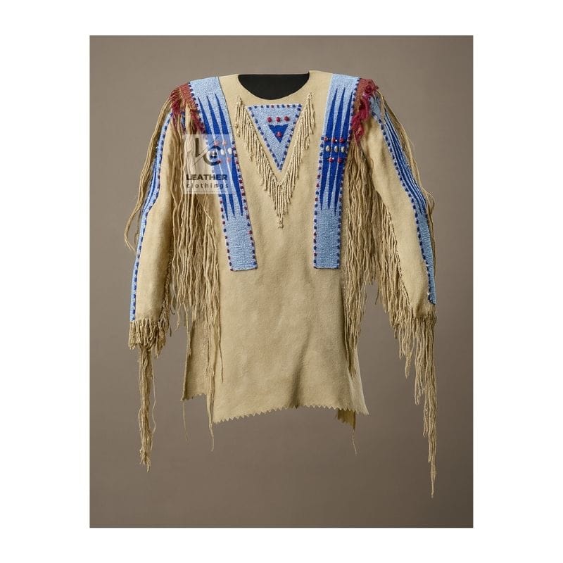 Plains Indian Beaded Suede War Shirt