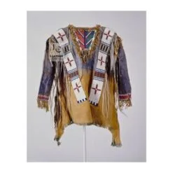 Men’s suede beaded fringe western shirt with decorative panels