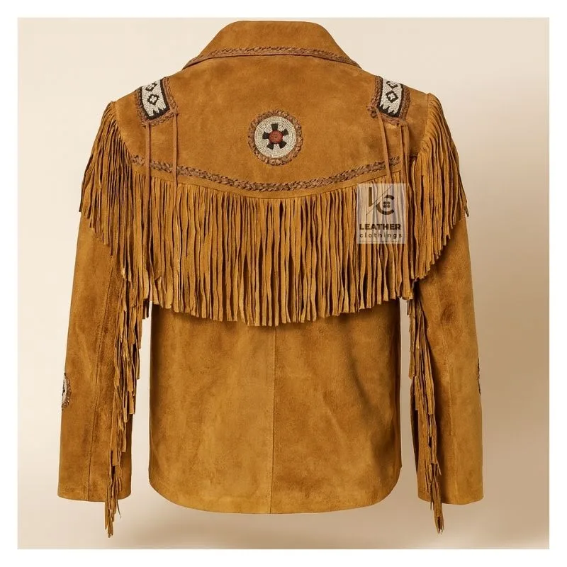 Ultimate Men Western Brown Suede Jacket MSWJ103BR