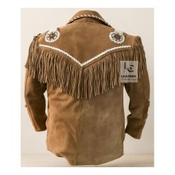 Vintage Cowboy Vibes Men’s Brown Suede Jacket MWJ45BR