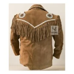 Vintage Cowboy Vibes Men’s Brown Suede Jacket MWJ45BR