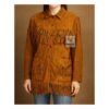 Women’s Western Cowgirl Brown Suede Jacket With Fringes WSJ15