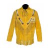 Buckskin Native Shirt With Fringes and Beads