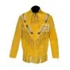 Buckskin Native Shirt With Fringes and Beads