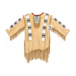 Men's Frontier Beaded Suede Leather Fringe Shirt