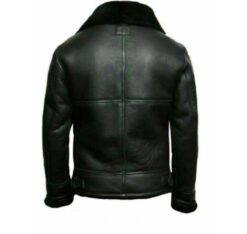 RAF B3 Bomber Aviator Jacket Black Sheepskin Pilot Flight Coat 2