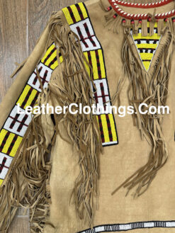 Sioux War Shirt Beaded Suede Native American Indian, SWS40