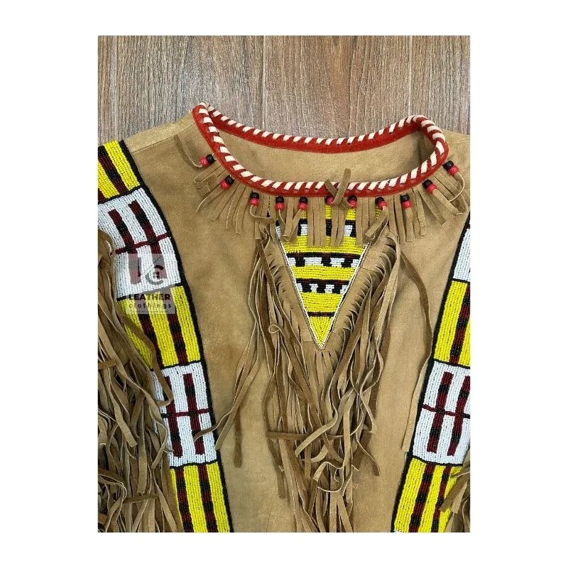 Sioux War Shirt Beaded Suede Native American Indian SWS40 (4)
