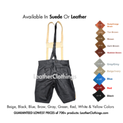 Men's Black Bavarian Lederhosen LH07