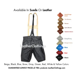 Men's Black Bavarian Lederhosen LH07