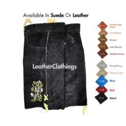 Men Black Bavarian Lederhosen-lh08-6