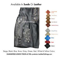 Men's Black Bavarian Lederhosen LH06