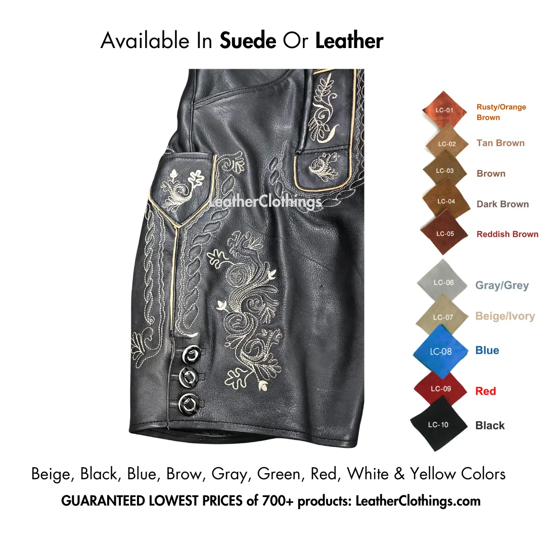 Men's Black Bavarian Lederhosen LH06