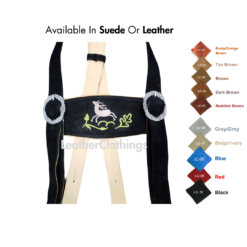 Men Black Bavarian Lederhosen-lh08-5