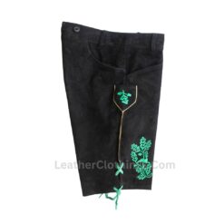Men's Black Bavarian Lederhosen: Classic Style - Modern Man - LH04