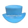 El Dorado Blue Leather Top Hat Simple Band | TH121C