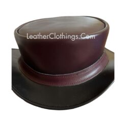 El Dorado Maroon Leather Top Hat | TH124B