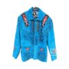 Men Native American Blue Fringes Jacket MSWJ106B