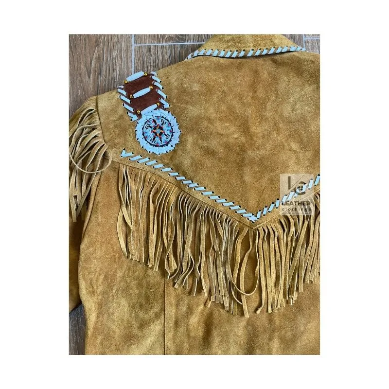 Men Native American Fringes Jacket - MSWJ24