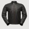 Mens Motorcycle Black Leather Jacket