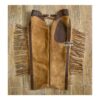 Women’s Cowgirl Brown Suede Chaps With Fringes