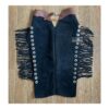 Women’s Cowgirl Rodeo Western Black Suede Fringes Chaps
