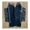 Women’s Cowgirl Rodeo Western Black Suede Fringes Chaps