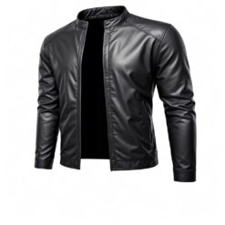 Men Black Leather Motorcycle Jacket