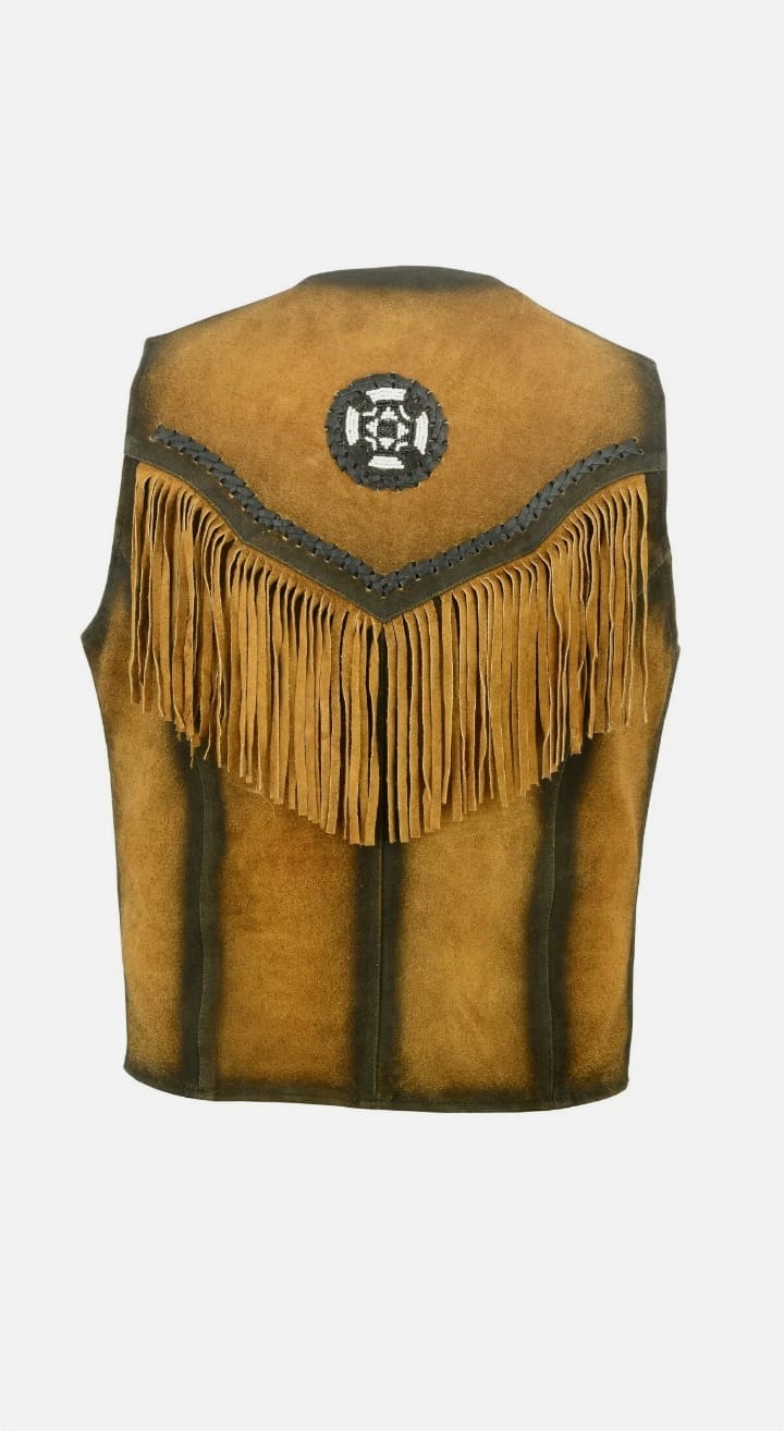 Cowgirl Native American Indian Suede Fringes Vest