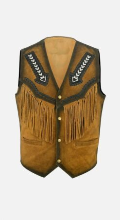 Cowgirl Native American Indian Suede Fringes Vest