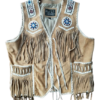 Cowgirl Western Beaded Suede Fringes Vest