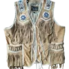 Cowgirl Western Beaded Suede Fringes Vest