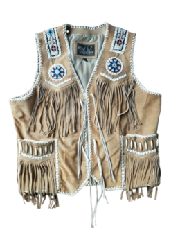 Cowgirl Western Beaded Suede Fringes Vest
