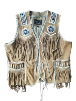 Cowgirl Western Beaded Suede Fringes Vest