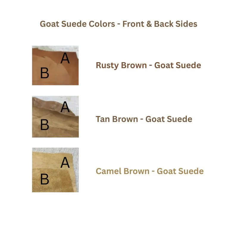 Goat Suede Colors Swatch - Leather Clothings
