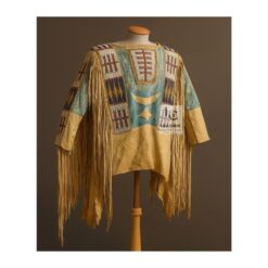 Sioux Western Native American Indian Suede Shirt With Bead and Fringes for women's WSWS30