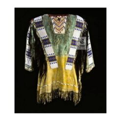 Woman Native American Indian Beaded Shirt Suede Sioux War Shirt WSWS34