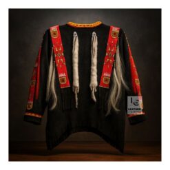 Woman Native American Indian Beaded Shirt Suede Sioux War Shirt WSWS7 Backside