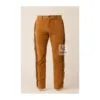 Women’s tan suede western fringe pants with long side fringe